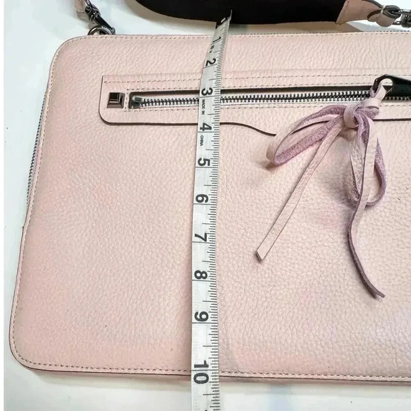Rebecca Minkoff Regan Sleeve Leather 13" MacBook/Laptop Bag w/ Strap Slim Pink - Picture 16 of 16